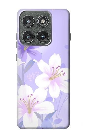 S2361 Purple White Flowers Case For Motorola Edge (2025)