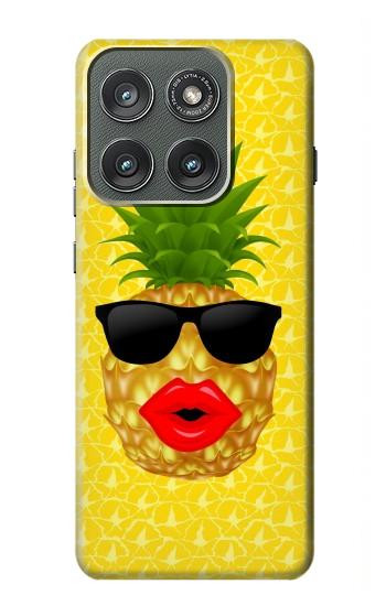 S2443 Funny Pineapple Sunglasses Kiss Case For Motorola Edge (2025)