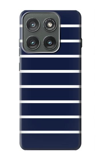 S2767 Navy White Striped Case For Motorola Edge (2025)