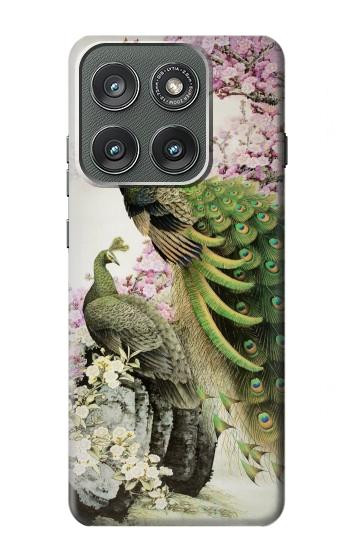 S2773 Peacock Chinese Brush Painting Case For Motorola Edge (2025)