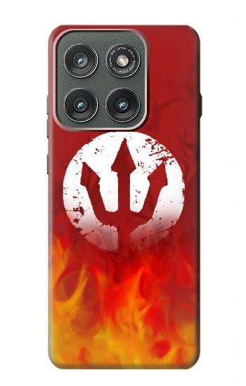 S2803 Fire Red Devil Spear Symbol Case For Motorola Edge (2025)
