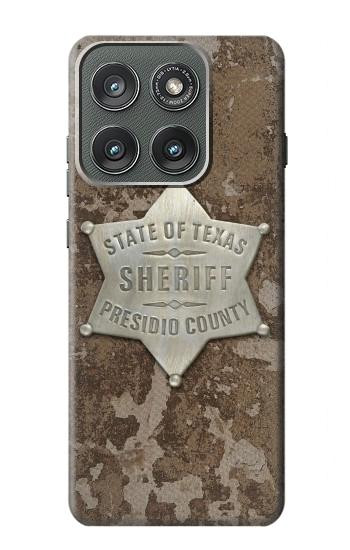 S2868 Texas Presidio County Sheriff Badge Case For Motorola Edge (2025)