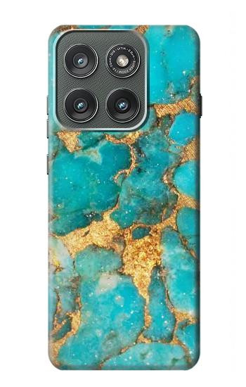 S2906 Aqua Turquoise Stone Case For Motorola Edge (2025)