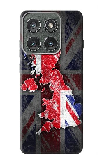 S2936 UK British Flag Map Case For Motorola Edge (2025)