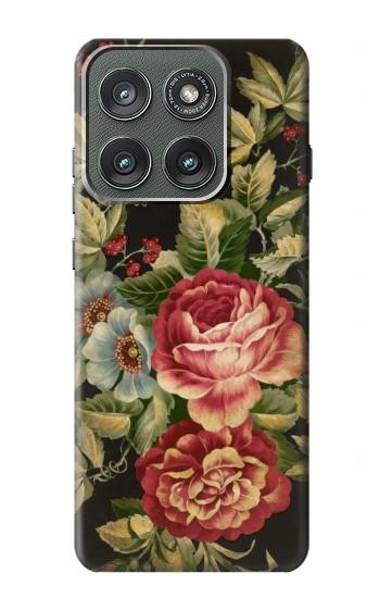 S3013 Vintage Antique Roses Case For Motorola Edge (2025)