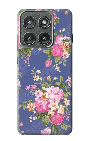 S3265 Vintage Flower Pattern Case For Motorola Edge (2025)