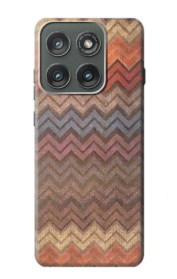 S3752 Zigzag Fabric Pattern Graphic Printed Case For Motorola Edge (2025)