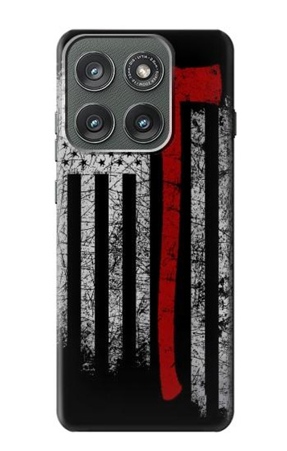 S3958 Firefighter Axe Flag Case For Motorola Edge (2025)
