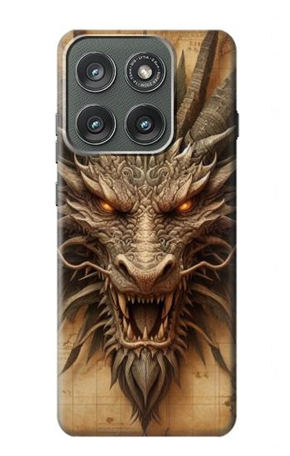 S3981 Dragon Head Old Map Case For Motorola Edge (2025)