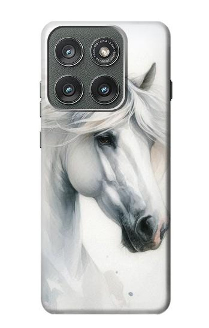 S4025 White Horse Painting Case For Motorola Edge (2025)