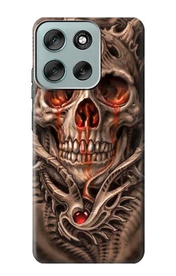 S1675 Skull Blood Tattoo Case For Motorola Moto G56