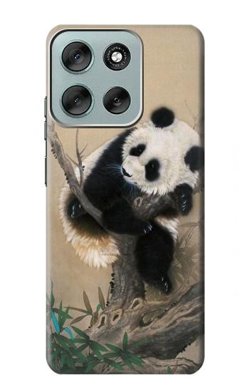 S2210 Panda Fluffy Art Painting Case For Motorola Moto G56