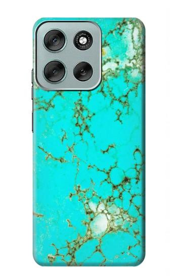 S2377 Turquoise Gemstone Texture Graphic Printed Case For Motorola Moto G56