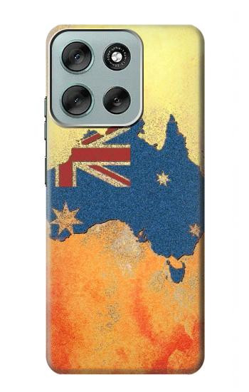 S2494 Australia Flag Map Rock Texture Case For Motorola Moto G56