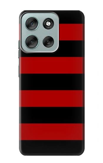 S2638 Black and Red Striped Case For Motorola Moto G56