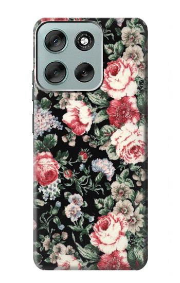 S2727 Vintage Rose Pattern Case For Motorola Moto G56