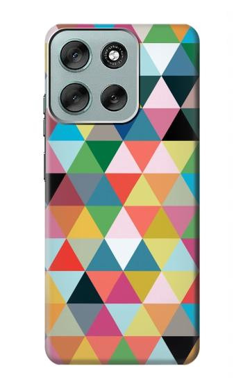 S3049 Triangles Vibrant Colors Case For Motorola Moto G56