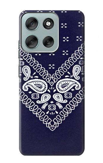 S3357 Navy Blue Bandana Pattern Case For Motorola Moto G56