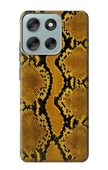 S3365 Yellow Python Skin Graphic Print Case For Motorola Moto G56