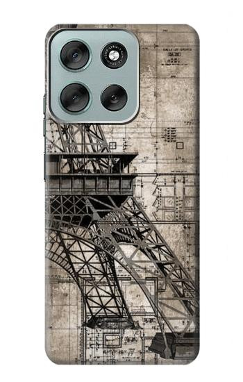 S3416 Eiffel Tower Blueprint Case For Motorola Moto G56