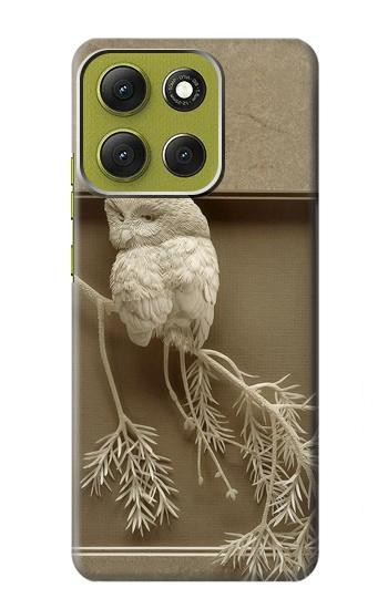 S1386 Paper Sculpture Owl Case For Motorola Moto G86