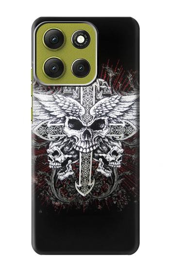 S1434 Skull Wing Tattoo Biker Case For Motorola Moto G86