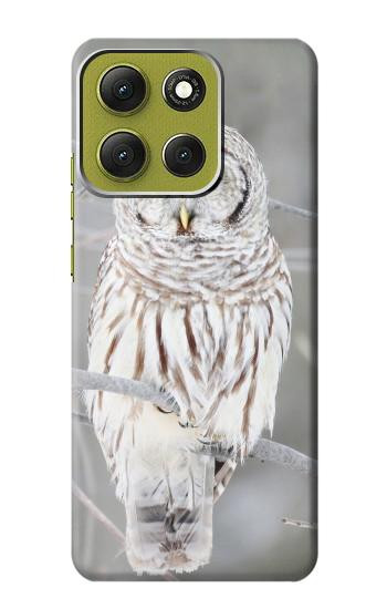 S1566 Snowy Owl White Owl Case For Motorola Moto G86