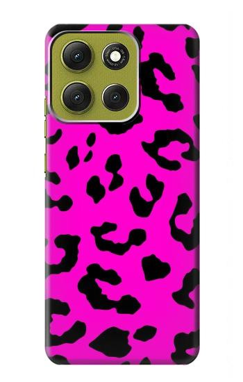 S1850 Pink Leopard Pattern Case For Motorola Moto G86
