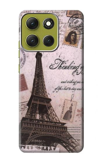 S2211 Paris Postcard Eiffel Tower Case For Motorola Moto G86