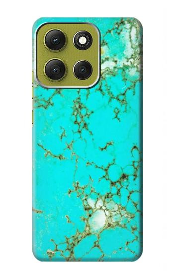 S2377 Turquoise Gemstone Texture Graphic Printed Case For Motorola Moto G86