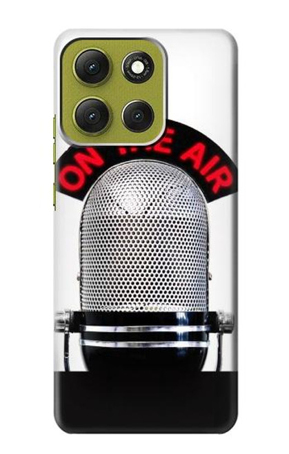 S2381 Vintage Radio Microphone On The Air Case For Motorola Moto G86