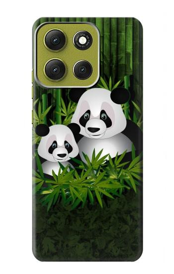 S2441 Panda Family Bamboo Forest Case For Motorola Moto G86