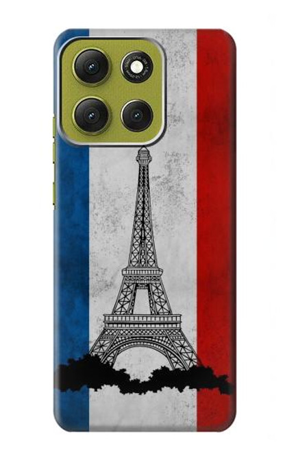 S2859 Vintage France Flag Eiffel Tower Case For Motorola Moto G86