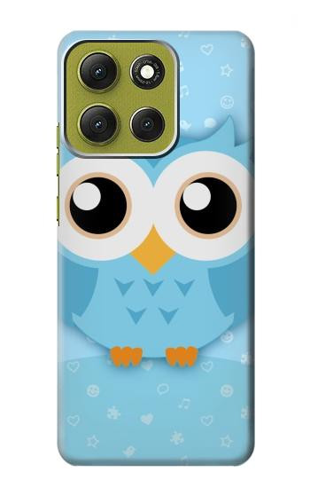 S3029 Cute Blue Owl Case For Motorola Moto G86