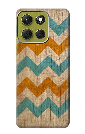 S3033 Vintage Wood Chevron Graphic Printed Case For Motorola Moto G86