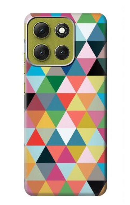 S3049 Triangles Vibrant Colors Case For Motorola Moto G86