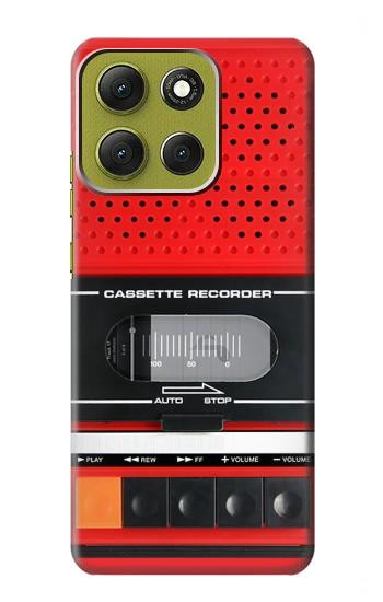 S3204 Red Cassette Recorder Graphic Case For Motorola Moto G86