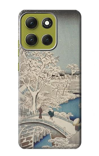 S3350 Utagawa Hiroshige Drum Bridge Yuhi Hill in Meguro Case For Motorola Moto G86