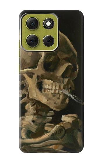 S3358 Vincent Van Gogh Skeleton Cigarette Case For Motorola Moto G86