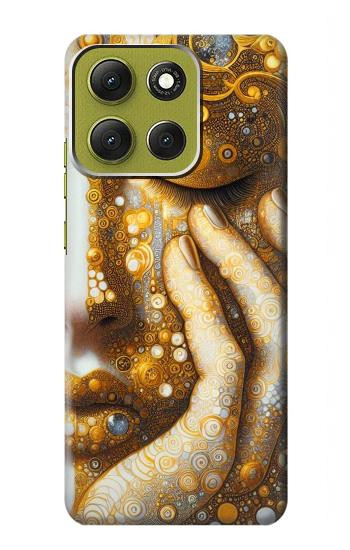 S4026 Women Crying Golden Tear Case For Motorola Moto G86