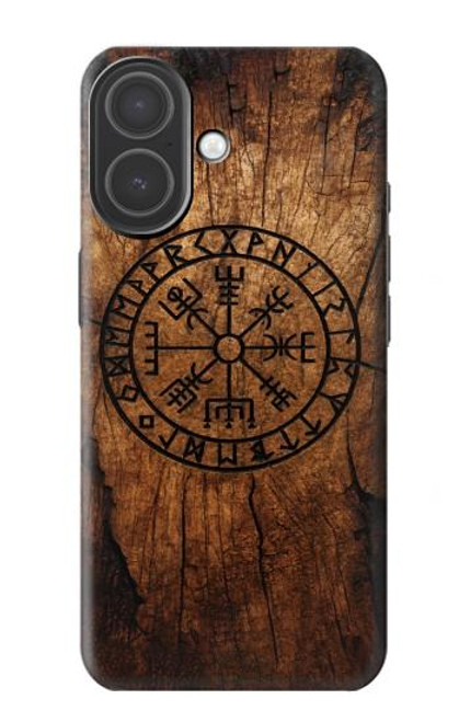 S4036 Viking Vegvisir Compass Wood Case For iPhone 17