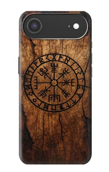 S4036 Viking Vegvisir Compass Wood Case For iPhone Air