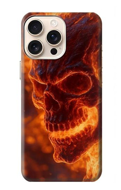 S4062 Fire Skull Case For iPhone 16 pro
