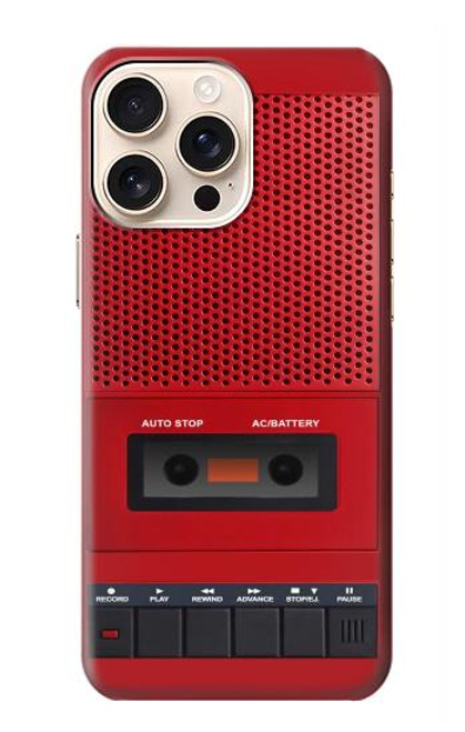S4073 Vintage Red Cassette Player Graphic Case For iPhone 16 pro