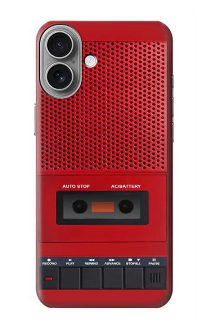 S4073 Vintage Red Cassette Player Graphic Case For iPhone 16 plus