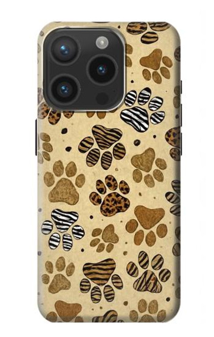 S4032 Wild Animal Paw Foot Print Case For iPhone 15 Pro
