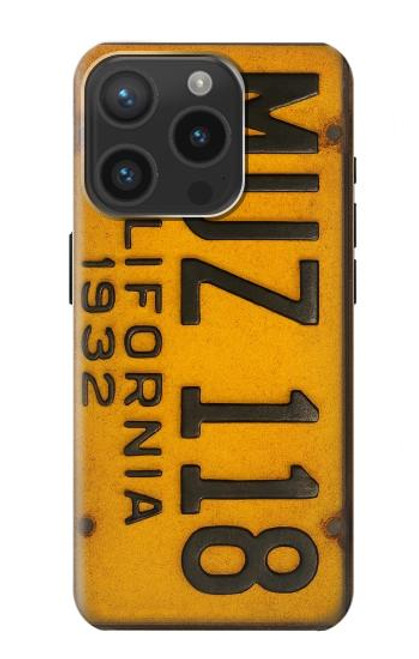 S4060 Vintage California Car License Plate Case For iPhone 15 Pro