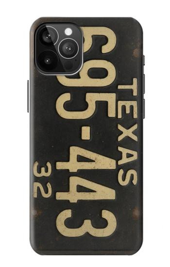S4061 Vintage Texas Car License Plate Case For iPhone 12 Pro Max