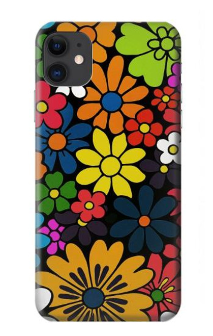 S4043 Colorful Flowers Cartoon Case For iPhone 11