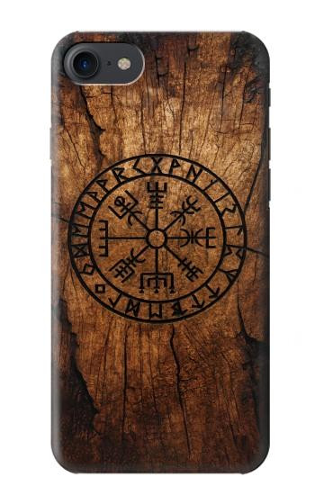 S4036 Viking Vegvisir Compass Wood Case For iPhone 7, iPhone 8, iPhone SE (2020) (2022)